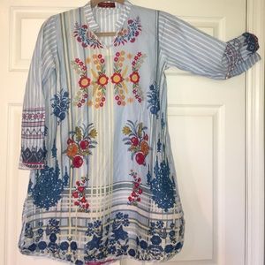 Khaadi Floral Pakistani Kurta Top!